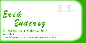 erik endersz business card